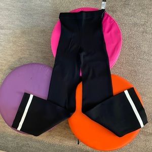 wide leg black white stripe CARBON 38 retro sweater pant - sz x-small